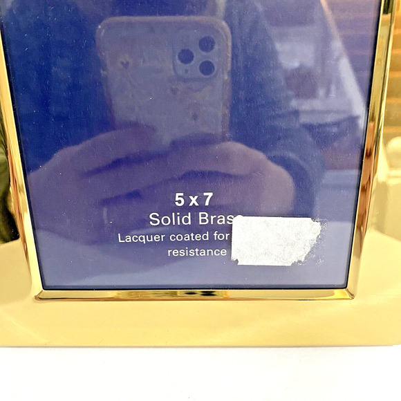 Burnes State Street Brass photo picture frame 5 x 7 size retro classic 80s decor - Picture 2 of 5